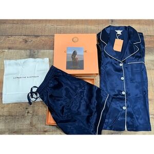 Women's Clementine Sleepwear Pajama Set NWT Organic Mulberry Silk Sz XS